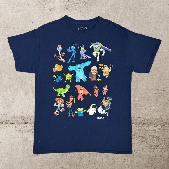 Pixar Other - Disney Pixar Character Graphic T-Shirt Adult Large Navy Blue Short Sleeves Retro
